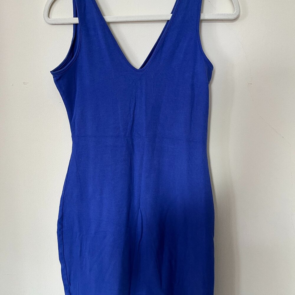 Blue bodycon dress